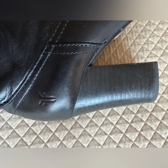 Frye Parker Short Boot Black leather bootie Sz 6 - Picture 5 of 13